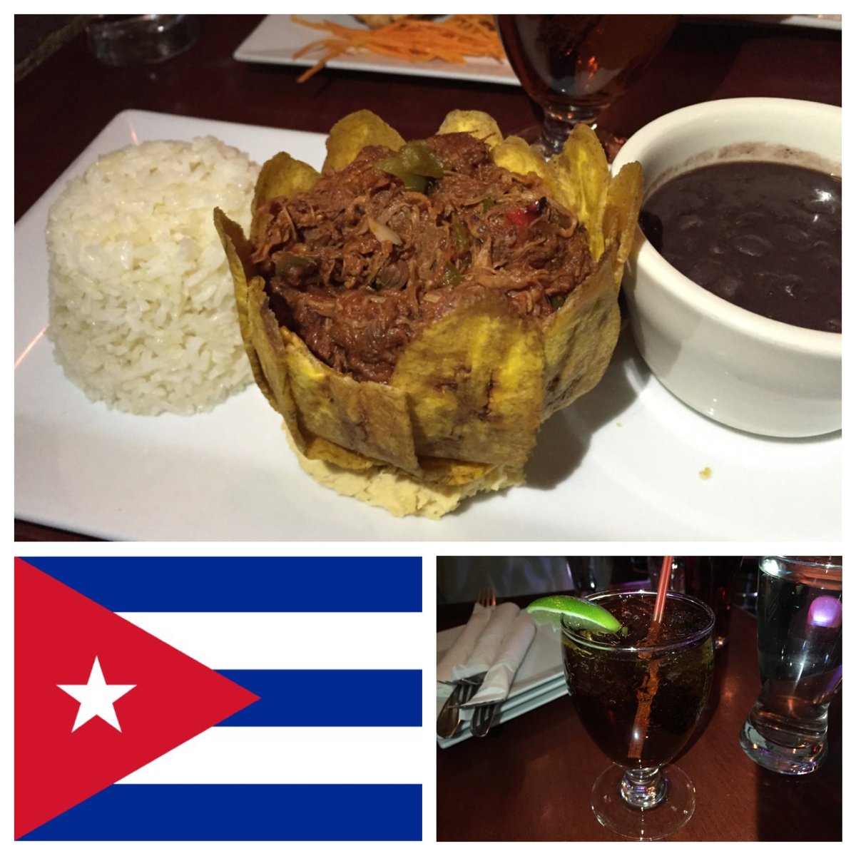 MGEatsTheWorld's tweet photo. COUNTRY #18: CUBA

Dish: Ropa vieja (shredded beef stewed in tomato sauce with rice and beans), Cuba Libre (rum and Coke with lime juice)

Restaurant: Agozar (Bowery) (*now closed*)

#cuba  #nyc #food #MikeGeorgeEatsTheWorld https://t.co/l275L9xA8Z