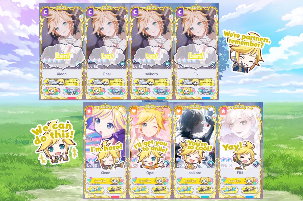 Xieon_'s tweet photo. 💛「Give it up for your Finale 1 Len representatives」🍌

Thank you to Opal, @3aikor9, and Fiki for the Len frame photoshoot! https://t.co/Eoq9w5tJAl