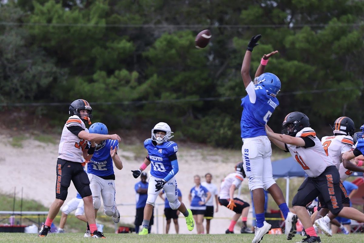 Teagan_Fowler_'s tweet photo. Teagan and his teammates improved to 7-1 today with a win over Deltona. Go Hawks! Go Teagan! 🏈🦅 https://t.co/n5QW6tUgwU