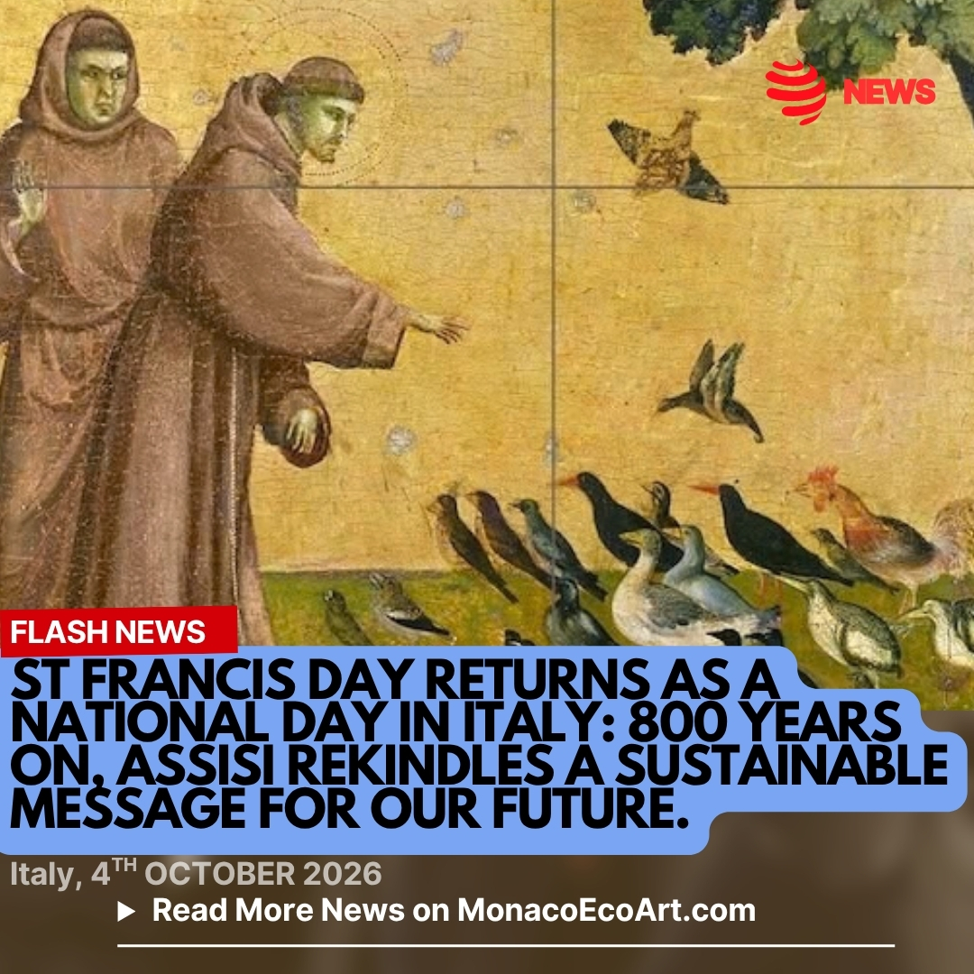 MonacoEcoArt's tweet photo. https://t.co/FOBuR2dg97 #flash #news #christian #legacy #future ๐๐ฎ๐น๐บ๐พ The 4th October 2026 marks this #year the #restoration of the #national public #holiday of Saint Francis of #Assisi, Patron of Italy, towards #sustainability and #fraternity @GiorgiaMeloni @MuseeLouvre https://t.co/dZB0vnoX7m