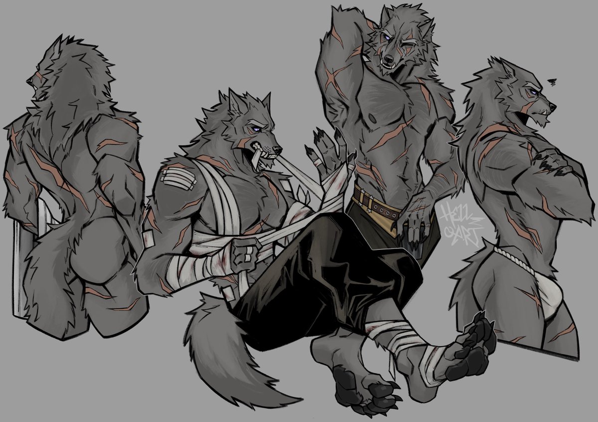 HeLL_OArt's tweet photo. Blaidd, the Half-Wolp https://t.co/yEH67rqfXh