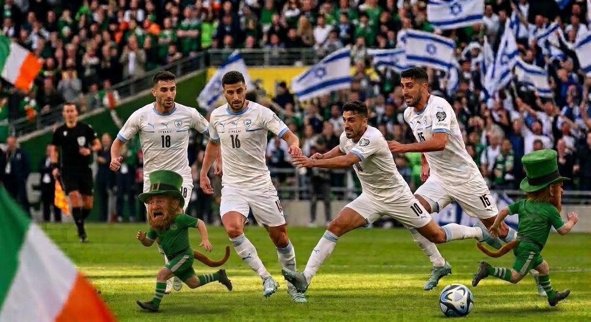 theurigeller's tweet photo. A DRAW! 😂🇮🇱🦁💪 #Ireland FAILED to beat #Israel! Read that again: Ireland couldn't surpass Israel! Mazal tov to Israel for standing tall! ... and to the trolls: crawl back under your rocks! 😂🇮🇱

#IRLISR #IsraelFootball #COYBIG https://t.co/9pPjJhZ7L1