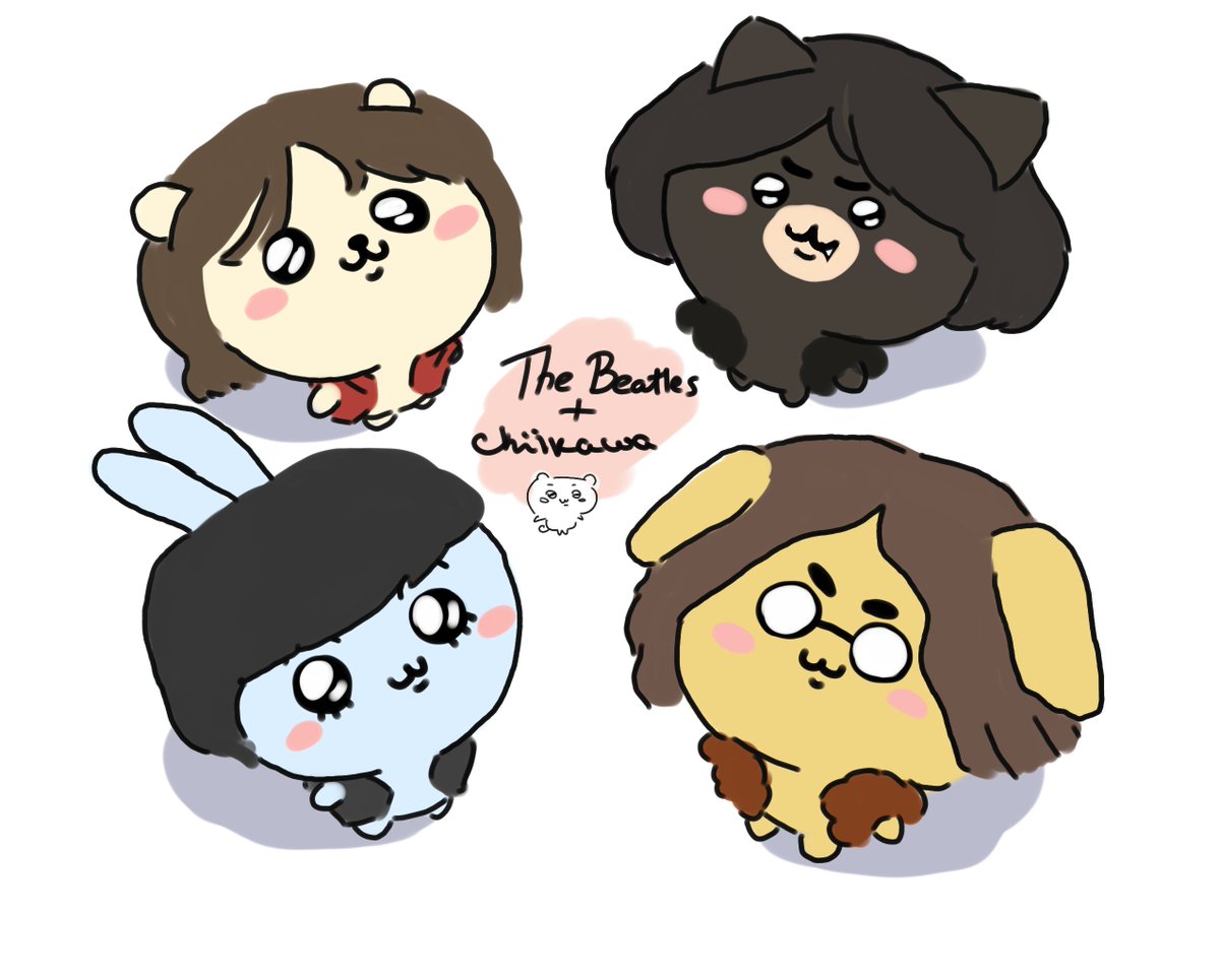ninns1e's tweet photo. The Beatles Drawtober day 4
The Beatles and chiikawa
#art #thebeatles #chiikawa https://t.co/885QTaNELH