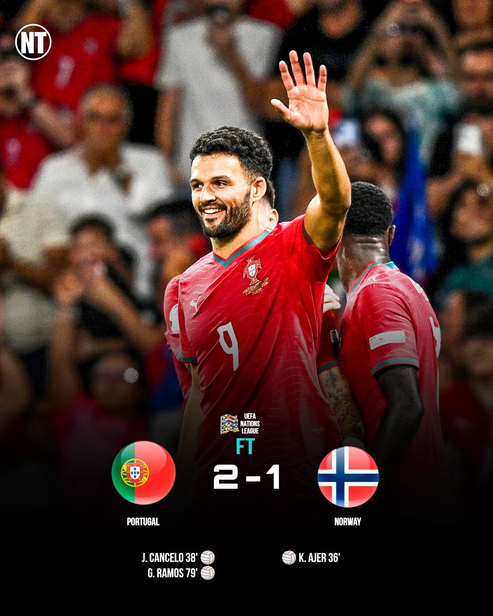 notfootballl's tweet photo. Portugal defeats Norway 
#PORNOR #NationsLeague https://t.co/2YlFBQVwPD