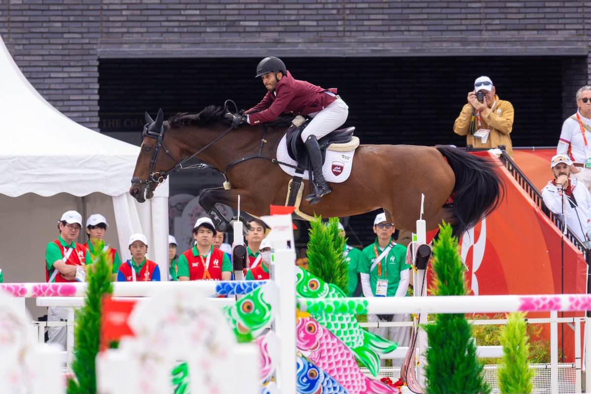 QNAEnglish's tweet photo. 20th #Asian_Games Aichi-Nagoya 2026:
Gold and Bronze for Team #Qatar Equestrian on Final Day of Aichi-Nagoya 2026
#QNA_Sports
https://t.co/nKVnYXkSdD https://t.co/kc8ETMW6RA