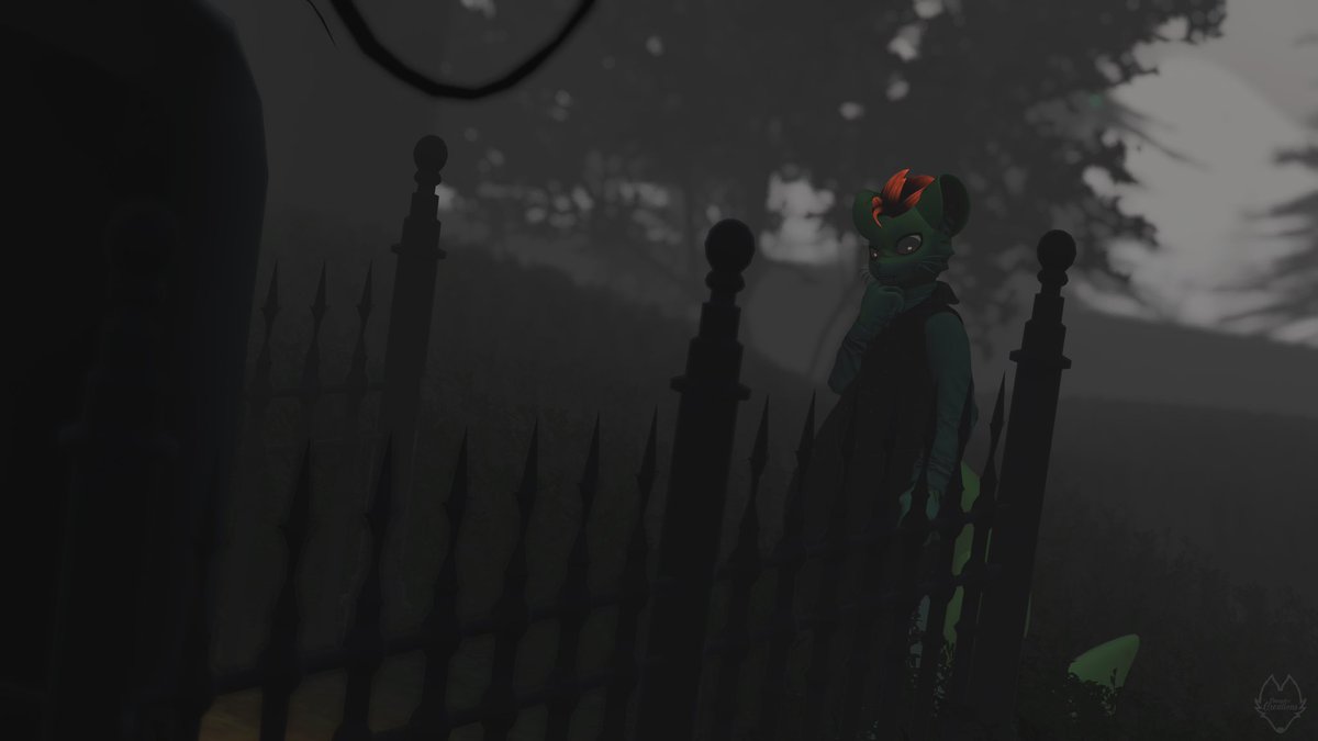 KieranCatto's tweet photo. Caught someone lurking around my grave… might as well keep them!~

#halloween #spooky #vampire #zombie #vrchatfurry #vrchat #furry https://t.co/qJxRouUwRT