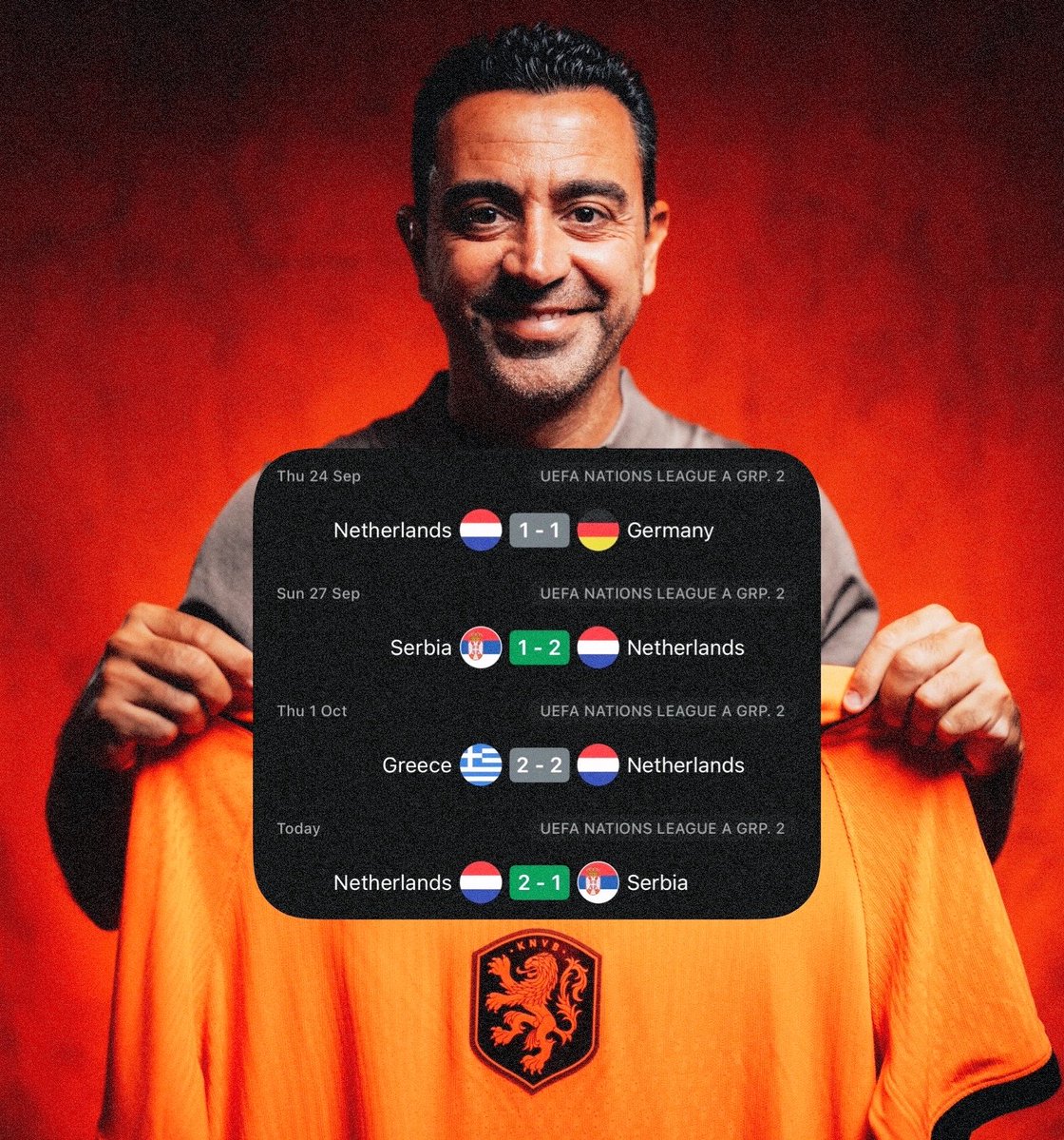 MesBlaugrana's tweet photo. 🇳🇱 XAVI HERNÁNDEZ AVEC LES PAYS-BAS :

4 matchs
2 victoires
2 nuls
❌ 0 défaite
🥇 PREMIER DU GROUPE

Fier de lui. ❤️🥹 https://t.co/g9Bs63IoZB