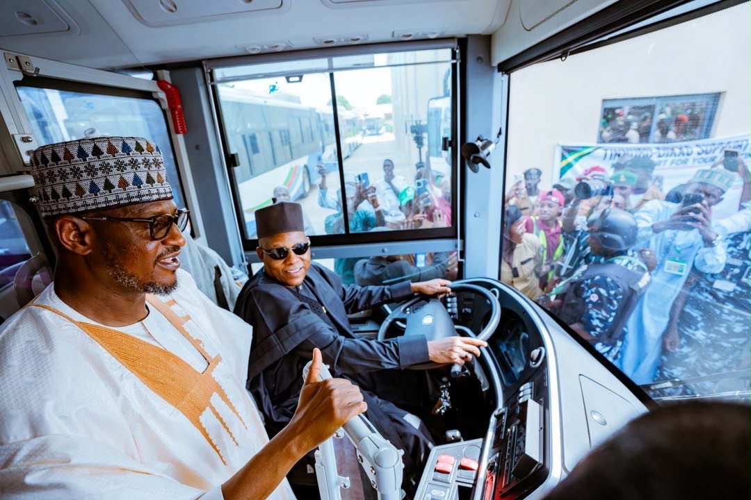 officialSKSM's tweet photo. The Vice President, Senator @KashimSM, has advocated for a conducive business environment for Nigerian women to ply their trade, saying the nation owes them an economy worthy of their labour.

He noted that women should be given more space for their ambition to flourish, unlike in the past when they carried heavy responsibilities with limited resources for their businesses to thrive.

Senator @KashimSM stated this on Sunday in Katsina State when he flagged off the Community Investment Fund (CIF) disbursement in a major push for women’s empowerment and financial inclusion under the Nigeria for Women Programme Scale-Up (NFWP-SU) Project at Muhammadu Dikko Stadium, Katsina.

The Vice President also inaugurated 32 compressed natural gas-powered buses and 200 electric-powered tricycles under the Katsina State Comprehensive Urban Renewal Programme, as well as several completed road projects undertaken by the administration of Governor @dikko_radda to improve traffic flow, connectivity and urban mobility in the state metropolis.