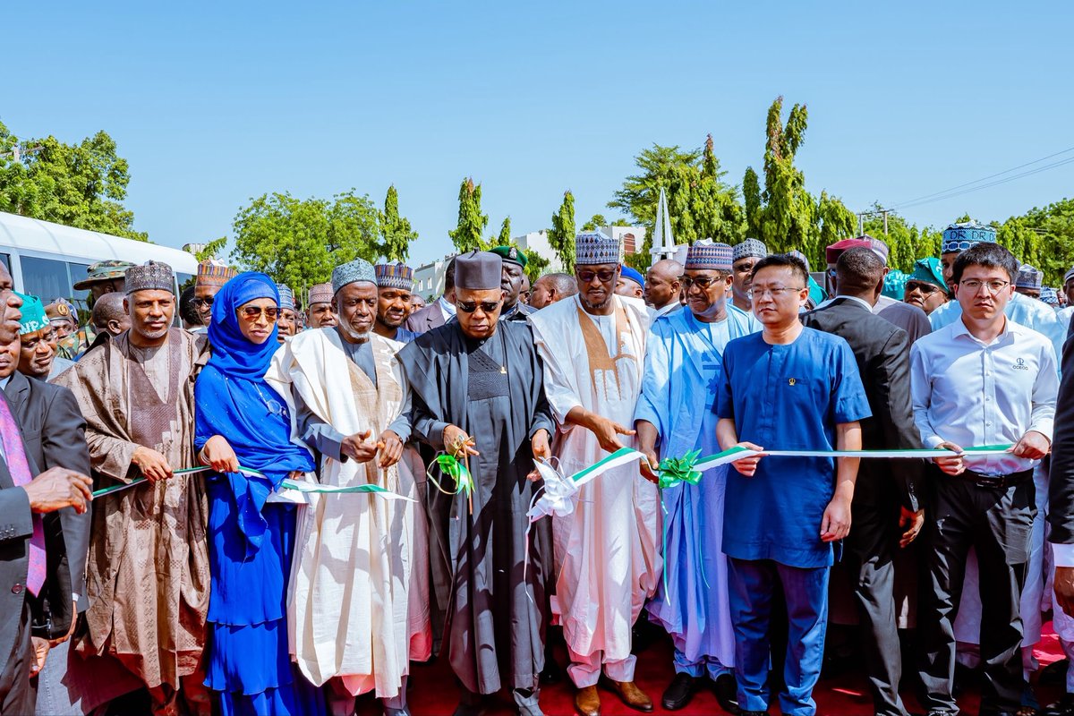 officialSKSM's tweet photo. The Vice President, Senator @KashimSM, has advocated for a conducive business environment for Nigerian women to ply their trade, saying the nation owes them an economy worthy of their labour.

He noted that women should be given more space for their ambition to flourish, unlike in the past when they carried heavy responsibilities with limited resources for their businesses to thrive.

Senator @KashimSM stated this on Sunday in Katsina State when he flagged off the Community Investment Fund (CIF) disbursement in a major push for women’s empowerment and financial inclusion under the Nigeria for Women Programme Scale-Up (NFWP-SU) Project at Muhammadu Dikko Stadium, Katsina.

The Vice President also inaugurated 32 compressed natural gas-powered buses and 200 electric-powered tricycles under the Katsina State Comprehensive Urban Renewal Programme, as well as several completed road projects undertaken by the administration of Governor @dikko_radda to improve traffic flow, connectivity and urban mobility in the state metropolis.