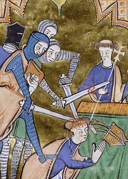 Medievalhtybuff's tweet photo. The murder of Thomas Becket https://t.co/pvF0doD0Ge
