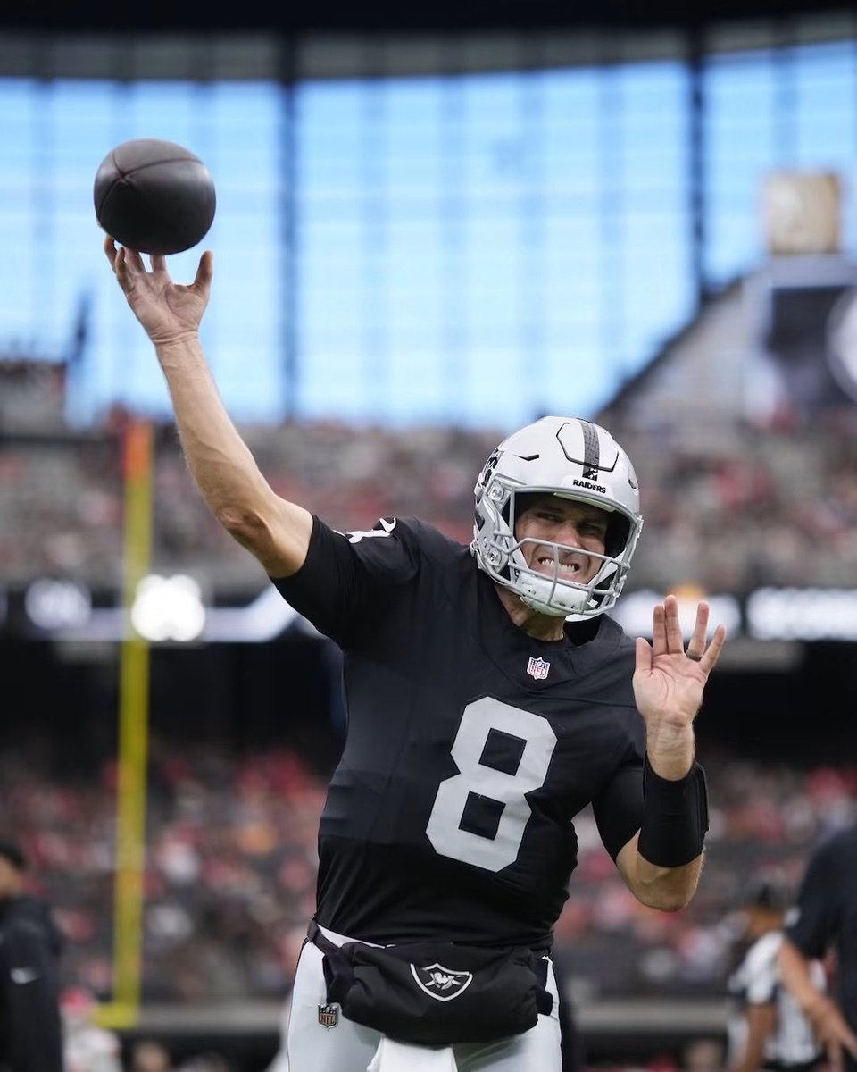 nickwalt's tweet photo. Kirk Cousins in 10 games with the Falcons last season: 10 TD

Kirk Cousins in 4 games with the Raiders this season: 10 TD and counting

📸 @Raiders https://t.co/YrTteNBphJ