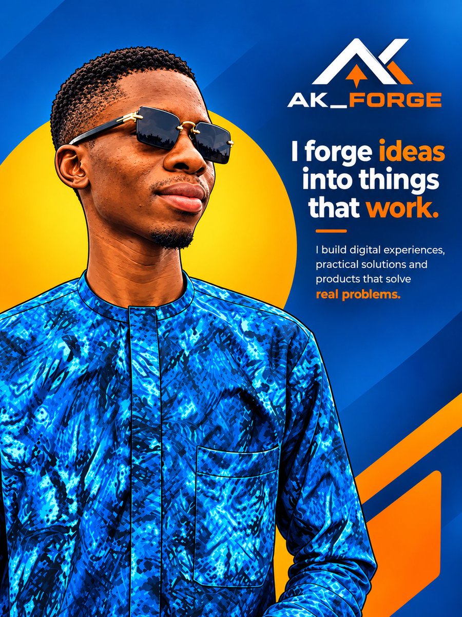 Phesto5707's tweet photo. I’ve been building, teaching, and creating; now I’ve brought it all together. 🚀

Welcome to AK_FORGE — my personal space for forging ideas into things that work. From frontend development and digital experiences to practical solutions

Visit my portfolio
https://t.co/SN6hOfT0fI https://t.co/m0yfMkC81w