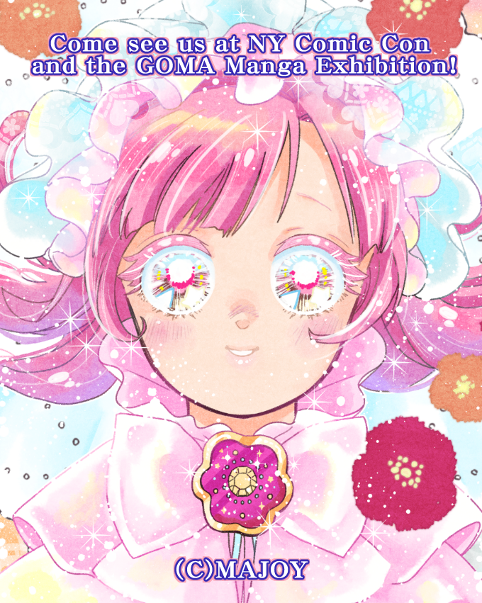 MAjoy_tokyo's tweet photo. ★Come see us at NY Comic Con 
and the GOMA Manga Exhibition! 2026★

Calling all magical girl fans in NY! 💖
I'm a manga artist planning a brand-new magical girl fantasy manga based on the "Fourteen Oz Books", and guess what? I'm coming to New York!
I’ll be showcasing my work at NY Comic Con and a gallery in Chelsea! If you follow me there, I’ll give you some free merch like stickers and postcards!
I'm bringing a book about magical girls to the gallery, so please come by and tell me who your favorite magical girl is!
There won't be anything for sale this time—just free gifts! So please don't be shy and come grab yours! My main goal is just to get to know you all and share my work with you.
If I have a moment on the spot, I'd love to draw a quick sketch for you as a gift, too! 🎨✨

About my career:
・Official manga artist debut with Kodansha
・Colorist for the Japanese edition of "Adventure Time" (2 volumes)
・Comic artist for a free "My Little Pony" booklet distributed at Toys "R" Us Japan
・Huge fan of American characters!

✨Check the images for more details! 🔍

Can’t wait to see you at NY Comic Con and the GOMA Manga Exhibition!✨

Goma Manga Exhibition：
NOTC Inc.（Notes on the Crises Office）
235 West 23d St., 4th Fl.
New York, NY 10011

#クリエイター支援基金 
#GOMA_PJ
#GOMAMANGAExihibition
#NYCC2026