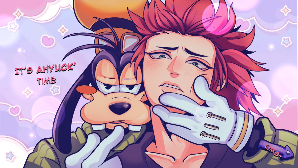 mofuchuu's tweet photo. Curse kingdom hearts ships PT 1 Goofy x Axel https://t.co/v7VkDhIqb0