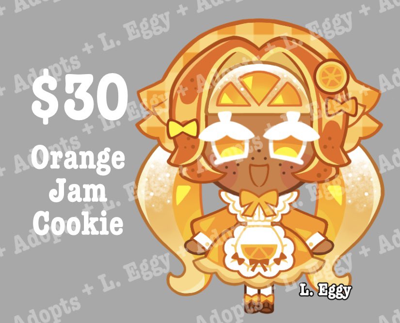 lady_eggy's tweet photo. ✨Cookie Run Adopt✨
🧶Sugarpatch Bear Cookie🐻: $35
🍭Ghost Candy Cookie👻: $35
🍊Orange Jam Cookie🧡: $30

- PayPal only
- Dm if interested 

#cookierun #cookierunoc #oc https://t.co/uMz8rm8M7M