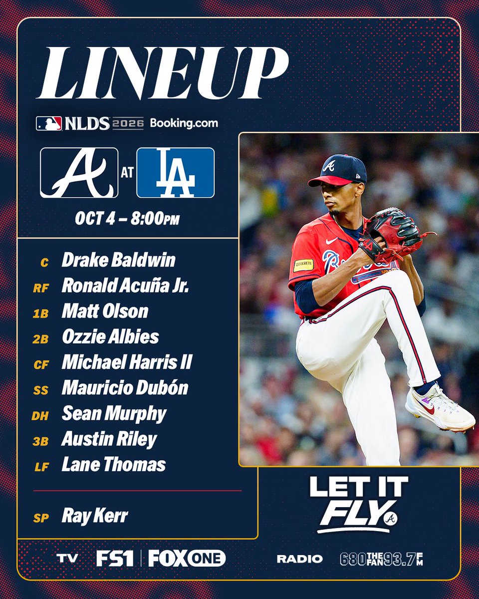 Braves's tweet photo. Game 2.

#LetItFly https://t.co/jhO2fufePd