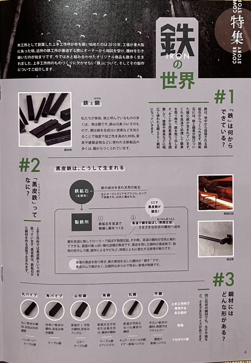 HatchOsaka's tweet photo. 【フリーペーパー】本日はオリジナル家具や金物を手がける上手工作所が発行している"ヒト・モノ・コトをつなげるフリーペーパー"【千組 VERY MATCH（ちぐみ ベリーマッチ）】vol.04をご紹介。本号では問倶ゲストとしてmusubi代表の鈴木裕子インタビューから始めて、鉄についての特集と面白い。 https://t.co/DDLfHNDSPj