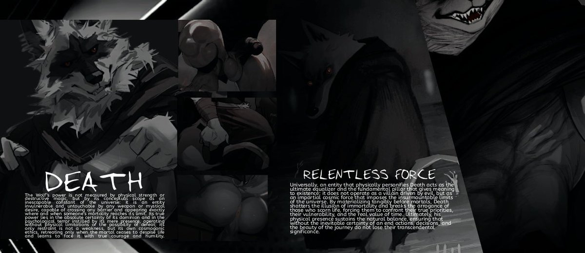 TWO_SICKLES's tweet photo. ㅤ
  
  𝐃𝐄𝐀𝐓𝐇 𝐈𝐍𝐂𝐀𝐑𝐍𝐀𝐓𝐄  |  𝗘𝗟 𝗟𝗢𝗕𝗢
  strict  ┈  lore  &amp;  dark  themes  
  bisexual  canine   ENG  /  ESP  .
  ———————————————
  𝐒𝐨𝐦𝐞 𝐝𝐚𝐲. . .  everyone will 𝐝𝐢𝐞  
  and  be  forgotten. Sooner or later.
ㅤ https://t.co/EIHYCkA0Fx