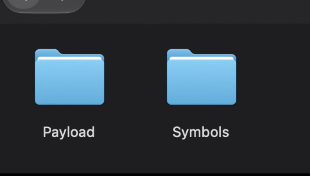 aaronp613's tweet photo. Apple accidentally shipped symbols https://t.co/mYcYl32G8s