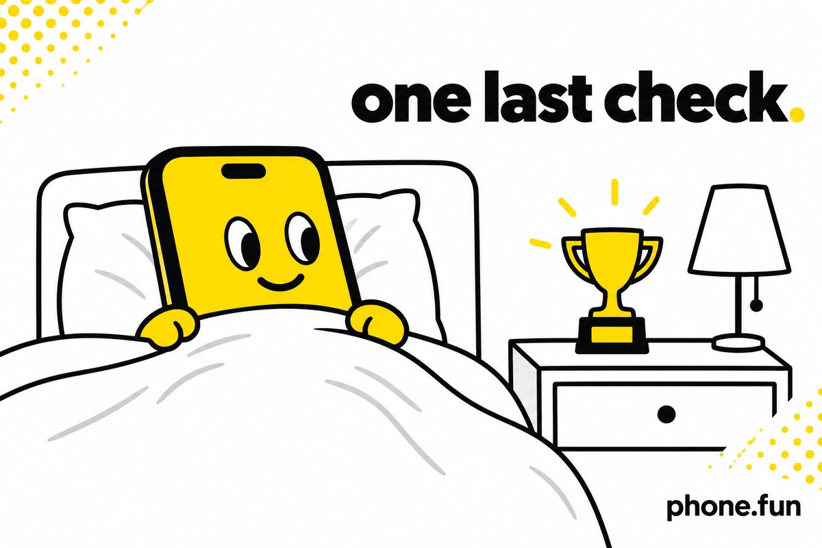 phonedotfun's tweet photo. some people check the score before bed.

some people check if their meme is winning 1 SOL.

Meme Cup standings: https://t.co/csOYMOsWrz https://t.co/sNTVGzMowf