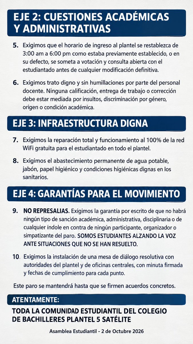 MxEnContexto's tweet photo. 🚨 DENUNCIA PÚBLICA  COLEGIO DE BACHILLERES 5 SATÉLITE. después del ataque del 2 de octubre.
#bachilleres5 #satelite #edomex #sep #denuncia #niunamas 
@claudia_shein @OHarfuch  @mario_delgado1 @FiscaliaEdomex   @FGRMexico  @fiscaliageneraldelar @rosaicela_  @ErnestinaGodoy_ https://t.co/uw2YLI5rLX