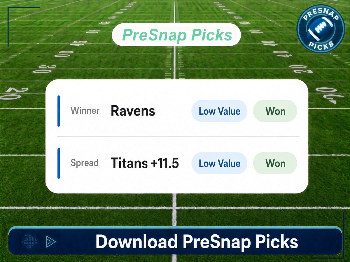 PaisanFore's tweet photo. PreSnap Picks Results 1pm Window
✅ Cowboys ML
✅ Cowboys +3
✅ DAL HOU Over 48.5
✅ Ravens ML
✅ Titans +11.5
✅ Bears ML
✅ Bears -3.5
✅ NYJ CHI Under 43.5
✅ Rams ML
✅ Rams -3

https://t.co/4jNtm3kJ9C https://t.co/k6NQvgvxL9