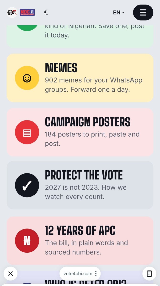SamdGreat01's tweet photo. Moving around on this website

https://t.co/xKD2vvf2uf

I love that they have awesome resources that Nigerians can use

Short messages that can go on WhatsApp status, broadcast, etc, graphics and memes with scorecard of the APC government

Good one here https://t.co/T8kNocTN5b