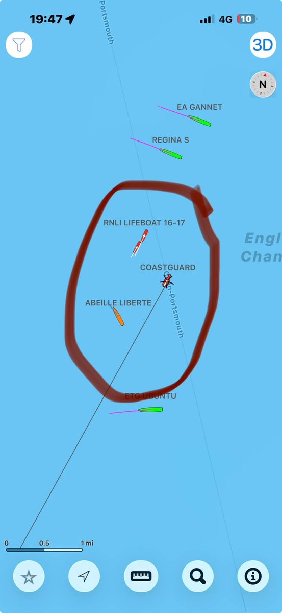 UK_Needs_Reform's tweet photo. These screen shots show the 120 migrants aren't being taken from a dinghy. But handed to the RNLI by the French Navy...😲

But show clearly the 2 RNLI lifeboats alongside the French mother ship. Abeille Liberite. A French vessel,  part of the French navy.

Don't believe a word the News says.