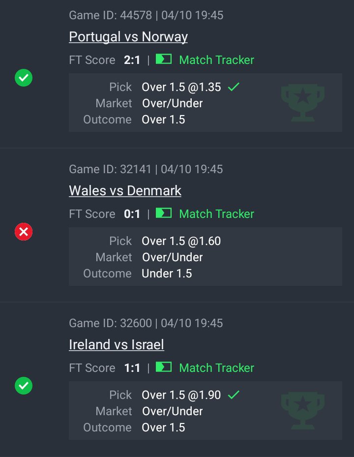 AbidemiStephen1's tweet photo. @Ruby0361 Original: Netherlands, Denmark &amp; Portugal. After observing the games, I planned to replace Denmark with Israel. But Netherlands had already scored, so I removed Netherlands and added Israel. Final: Israel, Portugal &amp; Denmark.
PLEASE DON'T BAD.
YOU'RE DOING WELL @RUBY0361 https://t.co/uq3uw6tN6t