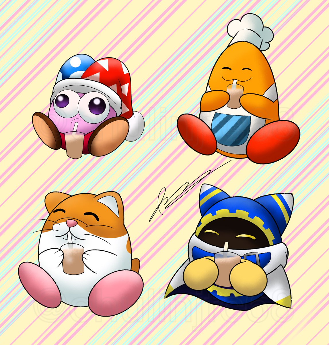 ChulinJFC68's tweet photo. I’m having too much fun making these

Kirby and pals drink choocy milk Vol. 2

#kirby #kirbyfanart #magolor #marx #rick #chefkawasaki https://t.co/q6MExqffJ5