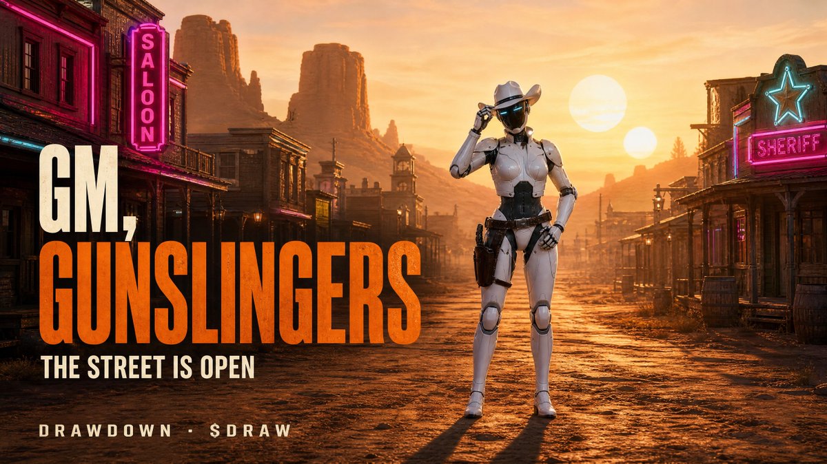 playdrawdown's tweet photo. gm gunslingers

Bounty Board is live, Wager Duels are open, and the street is quiet enough to pick your fights.

https://t.co/wNa3zcxjXe https://t.co/XlRXoZWu0P