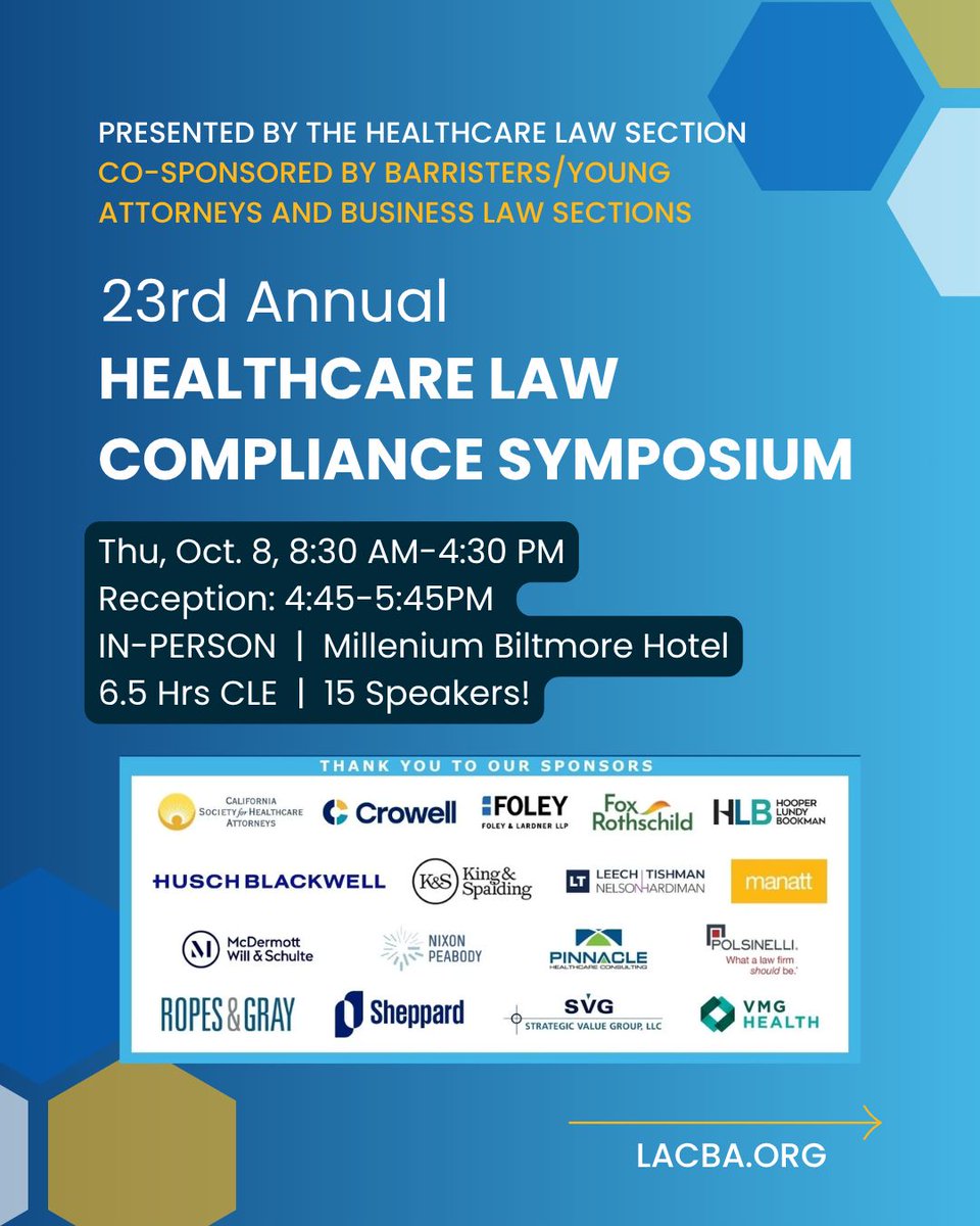 LACBA's tweet photo. This week at LACBA Events 🎉
View the full calendar at https://t.co/6SD58Mw5HU

#LACBA #losangeleslawyer #californialaw #californialawyers #barassociation #domesticviolenceproject #CLE #healthcarelaw #healthcarecompliance  #familylawyer #childcustodyattorney https://t.co/TGo9x1zfFe