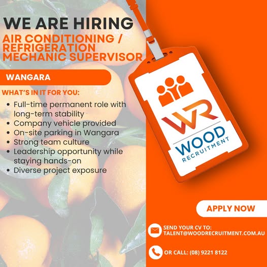 woodrecruitment's tweet photo. Wood Recruitment is seeking an Air Conditioning & Refrigeration Mechanic Supervisor in Perth!
Apply now ⬇️ ⬇️ ⬇️
https://t.co/2RELUxLV2Y
#AirConditioningRefrigerationMechanicSupervisor #HVACJobs #RefrigerationJobs #WangaraJobs #HVACCareers #LeadershipJobs #WoodRecruitment https://t.co/lTGBBY9VrZ