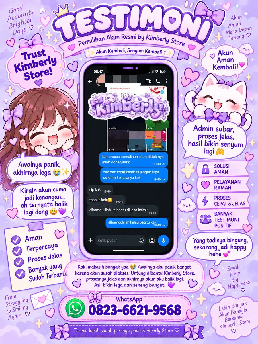 xiacve's tweet photo. JASA PEMULIHAN AKUN/DELETE AKUN, BERGARANSI RESMI GUYSS

KENDALA ACOUNT
•PULIHKAN CHT WA LAMA
•JASA SADAP WA/IG
•LUPA PASWORD &amp; LUPA DATA2
•JASA HAPUS AKUN ALL SOSMED
•JASA PULIHKAN AKUN ALL GAME
GOGGLE ,GMAIL,INSTAGRAM,TWITER, FB,TIKTOK,DLL

Fast WA di BIO Yaa… https://t.co/64guRYeRKW
