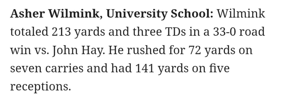 AsherWilmink's tweet photo. @USFootball1890 @BMalbasa @JalanSowell @ONEWAYINC1 @JaredLuginbill @OHPrepVarsity @neohiohsfb https://t.co/hKYaYUJXuO