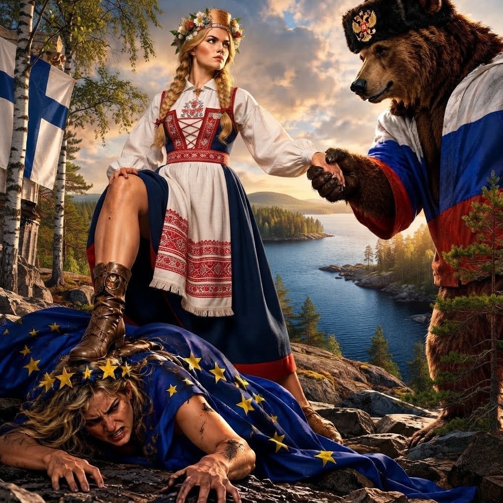 PWarrior8418282's tweet photo. I'm from Finland 🇫🇮 and Russia 🇷🇺is not my enemy. EU, WEF and NATO are my enemy! https://t.co/l6uN0Jzfj5