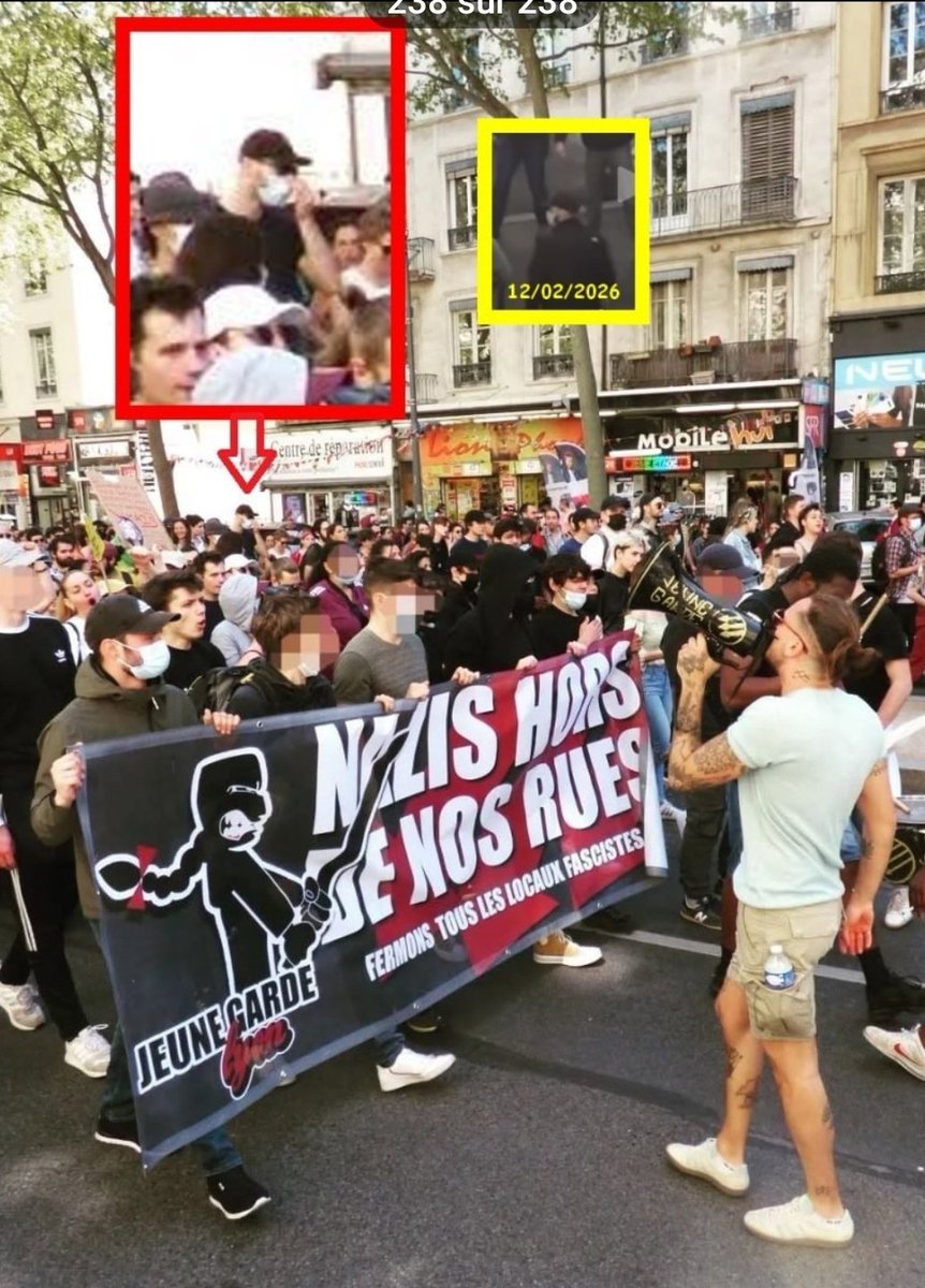 jean_bexon's tweet photo. Dans les rangs des militants de Raphaël Arnault se trouvent les meurtriers de Quentin. 

Ici Dimitry Vanheuil en 2025 avec le député LFI. Il est aujourd'hui en prison, inculpé pour meurtre. 

Raphaël Arnault, quant à lui, n'a toujours pas été auditionné. 

Dimitry Vanheuil se dissimule le visage afin de ne pas être reconnaissable.

Lors de sa cavale, il tente de changer d'apparence en se rasant.