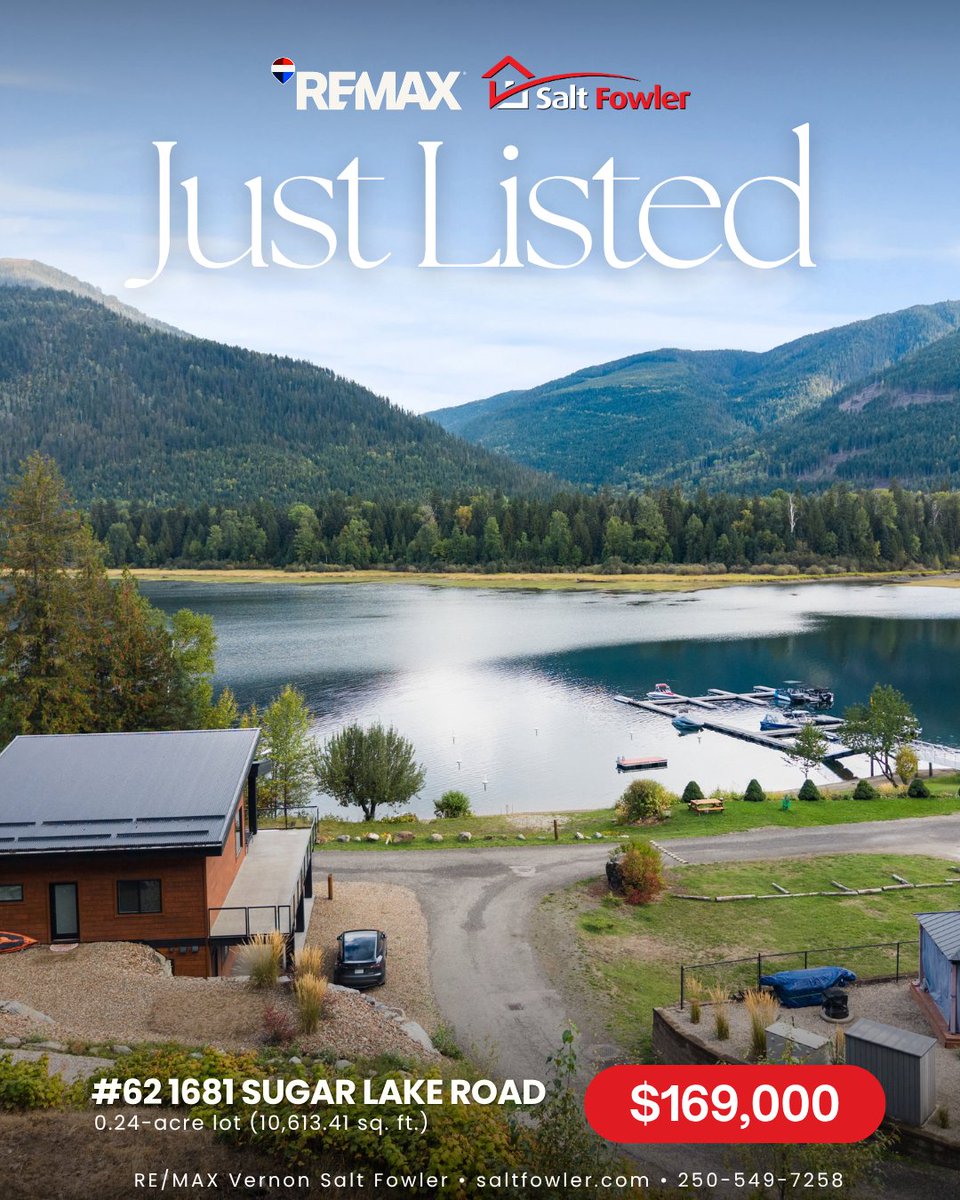 SaltFowlerBC's tweet photo. β¨ Lake-view 0.24-acre cabin lot tucked into the Monashee Mountains above Sugar Lake, offering an approachable entry into recreational ownership.
π 62 1681 Sugar Lake Road
π² $169,000
π 0.24-acre lot (10,613.41 sq. ft.)
#JustAddSalt #SaltFowler #RemaxVernon https://t.co/OD2NZc9dGj