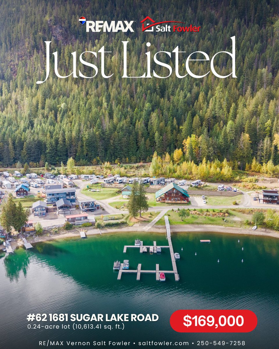 SaltFowlerBC's tweet photo. β¨ Lake-view 0.24-acre cabin lot tucked into the Monashee Mountains above Sugar Lake, offering an approachable entry into recreational ownership.
π 62 1681 Sugar Lake Road
π² $169,000
π 0.24-acre lot (10,613.41 sq. ft.)
#JustAddSalt #SaltFowler #RemaxVernon https://t.co/OD2NZc9dGj