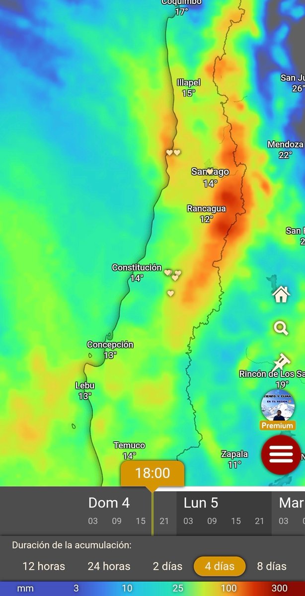 EdoWeatherman's tweet photo. Actualización alerta por lluvias anormales.

Un activo sistema frontal llega este lunes al continente, ocasionando chubascos entre sur de Coquimbo y Los Lagos, que se volverá lluvia, a ratos fuerte, el martes.
Es importante señalar que las recientes actualizaciones muestran discrepancia. Mientras el modelo norteamericano GFS coloca la mayor intensidad desde O'Higgins al sur, el europeo indica que lo más activo estará entre sur de Coquimbo y Maule. 
Los montos proyectados en promedio para la zona central se moverán entre 20-40 mm, mientras que en los sectores donde más agua caerá se proyectan sobre 50-70 mm. Existe la probabilidad que algunos sectores interiores de la zona central puedan superar los 80 mm.
Respecto al viento, será moderado de 40-60 km/hr, principalmente en costa.
Para la región de Coquimbo, la mayor cantidad de lluvia se dará en la parte sur e interior, con montos sobre 20-40 mm.
En relación a tormentas eléctricas, el miércoles 7 se espera la mayor probabilidad, en interior de la zona central y sur. Sin embargo, el jueves también se esperan probables tormentas eléctricas. Cuidado porque estarían acompañadas de granizadas.

La isoterma se moverá entre 2200-2800 msnm, lo que puede causar complicaciones.

Mañana actualizaré.