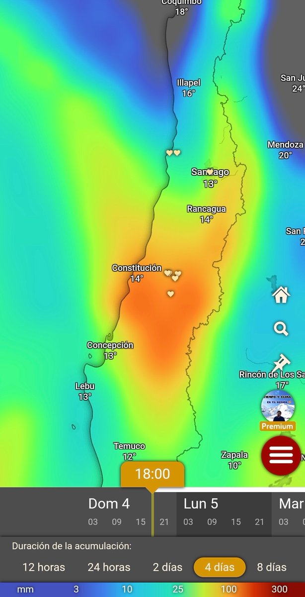 EdoWeatherman's tweet photo. Actualización alerta por lluvias anormales.

Un activo sistema frontal llega este lunes al continente, ocasionando chubascos entre sur de Coquimbo y Los Lagos, que se volverá lluvia, a ratos fuerte, el martes.
Es importante señalar que las recientes actualizaciones muestran discrepancia. Mientras el modelo norteamericano GFS coloca la mayor intensidad desde O'Higgins al sur, el europeo indica que lo más activo estará entre sur de Coquimbo y Maule. 
Los montos proyectados en promedio para la zona central se moverán entre 20-40 mm, mientras que en los sectores donde más agua caerá se proyectan sobre 50-70 mm. Existe la probabilidad que algunos sectores interiores de la zona central puedan superar los 80 mm.
Respecto al viento, será moderado de 40-60 km/hr, principalmente en costa.
Para la región de Coquimbo, la mayor cantidad de lluvia se dará en la parte sur e interior, con montos sobre 20-40 mm.
En relación a tormentas eléctricas, el miércoles 7 se espera la mayor probabilidad, en interior de la zona central y sur. Sin embargo, el jueves también se esperan probables tormentas eléctricas. Cuidado porque estarían acompañadas de granizadas.

La isoterma se moverá entre 2200-2800 msnm, lo que puede causar complicaciones.

Mañana actualizaré.