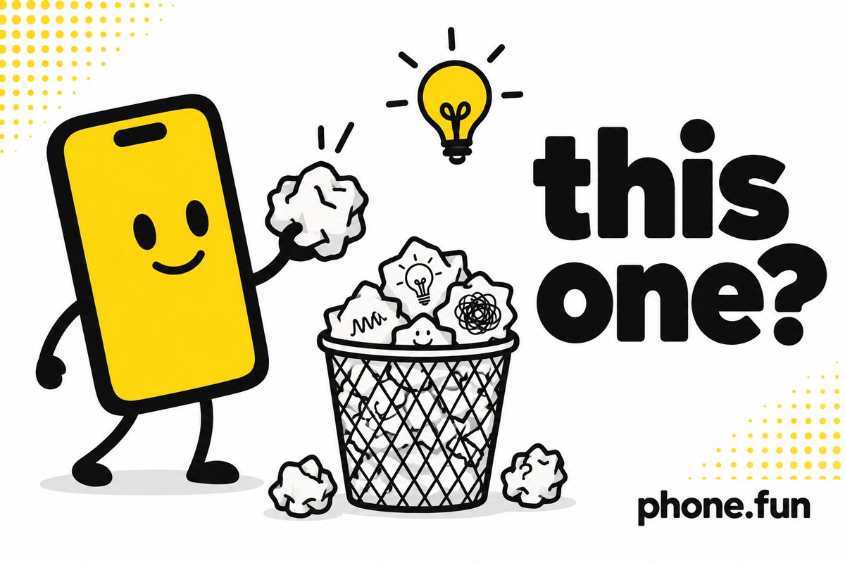 phonedotfun's tweet photo. “i’ll launch it when i have a better idea”

you said that three memes ago. https://t.co/u3Rd6CWg1h