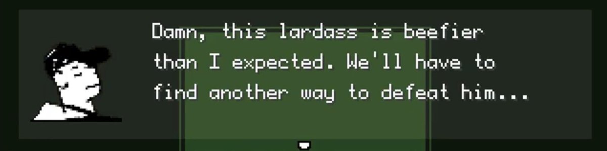 hvcassini98's tweet photo. I’m so used to the fandom depicting the Batter as a super stoic crusader that this line nuked me from orbit. #offgame https://t.co/ywJkpofjMr