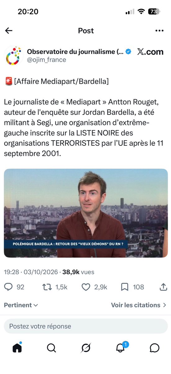Jo_Fitou_ssi's tweet photo. J’ai retrouvé l’info -QUI AVAIT ÉTÉ SUPPRIMÉE- sur Annton  Rouget qui a été condamné pour vol et faisait partie d’un réseau vendant des « x plots (adhé)cifs  » au Hamas
+ Diffusion de fake news sur l’affaire Quentin https://t.co/Y27CLBURsq