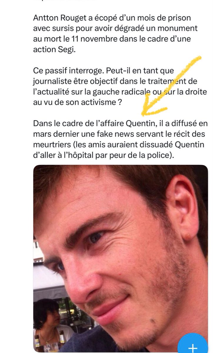 Jo_Fitou_ssi's tweet photo. J’ai retrouvé l’info -QUI AVAIT ÉTÉ SUPPRIMÉE- sur Annton  Rouget qui a été condamné pour vol et faisait partie d’un réseau vendant des « x plots (adhé)cifs  » au Hamas
+ Diffusion de fake news sur l’affaire Quentin https://t.co/Y27CLBURsq