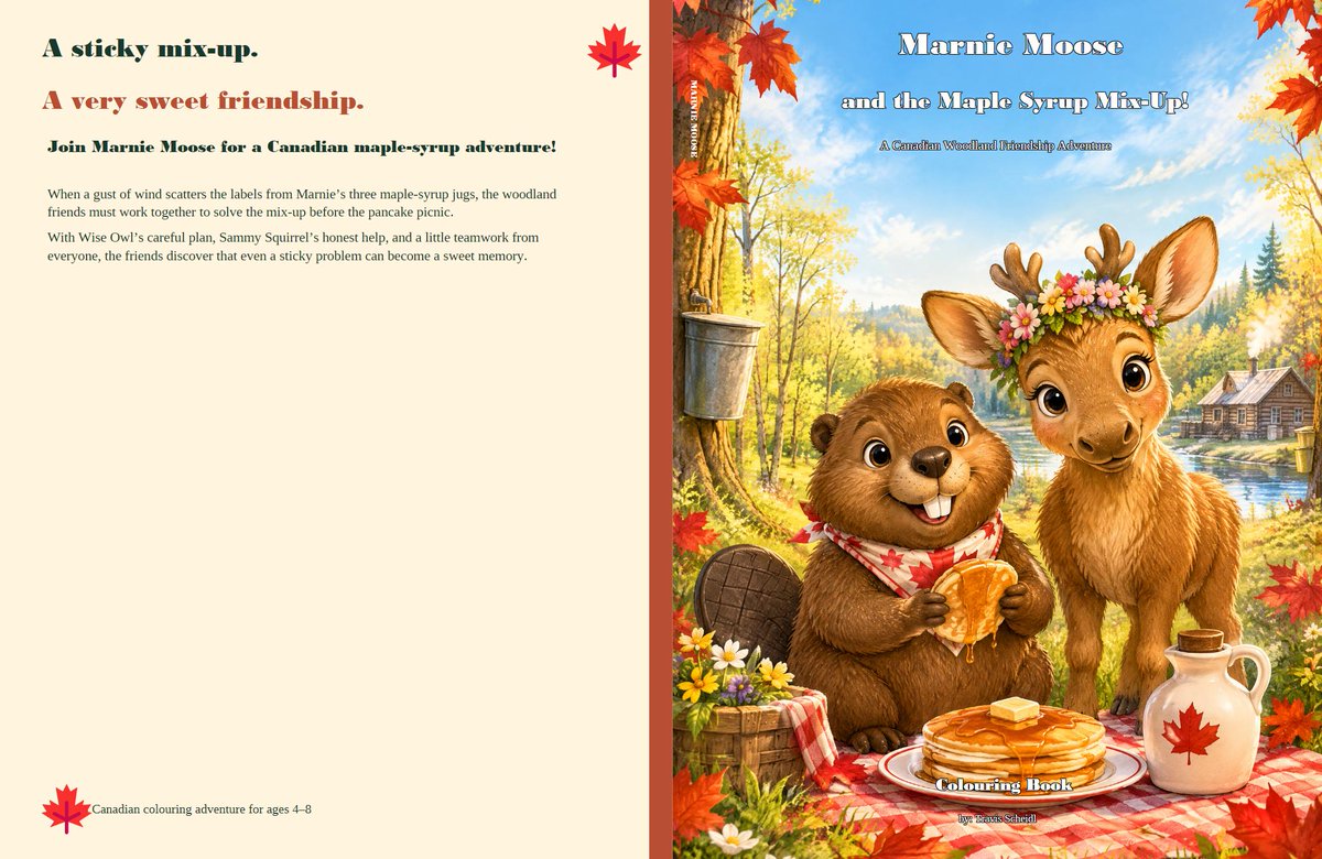 QuitMessin's tweet photo. Marnie Moose and the Maple Syrup Mix up
#MarnieMoose
#KidsBooks
#ChildrensBooks
#KidsColoringBook
#ColoringBookForKids
#KidsActivityBook
#ActivityBooksForKids
#CanadianKids
#MapleSyrupCanada
#CanadianAnimals
#KidsActivities
#CreativeKids
#ScreenFreeActivities https://t.co/sfteomtScU