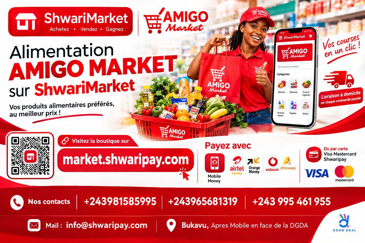 Gooddealltd's tweet photo. C'est une révolution pour vos courses du quotidien ! Le SUPER MARKET AMIGO a le plaisir de vous annoncer le lancement officiel de son site web officiel :
👉 https://t.co/OZa6YkgVt7
Fini les longues files d'attente et les déplacements fatigants. https://t.co/uebZOFX5St