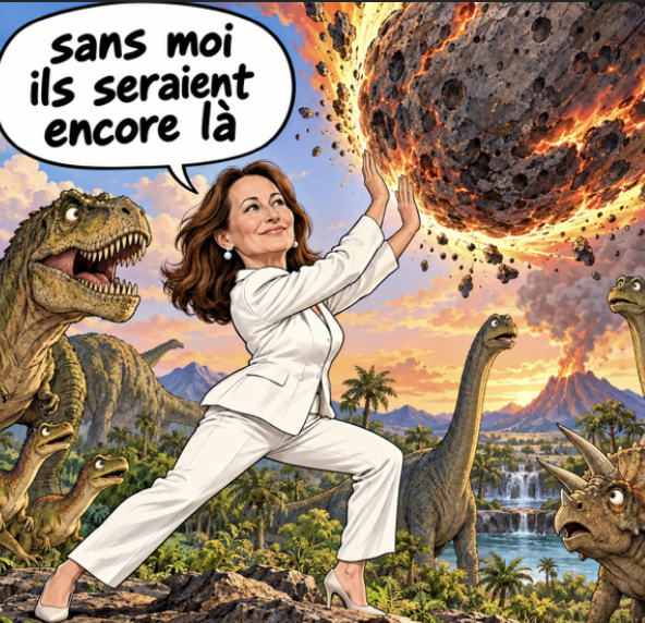 VictorCahat's tweet photo. Si Ségolène était présidente il y a 66 millions d'années les dinosaures auraient été protégés https://t.co/hoFqG4n5ze