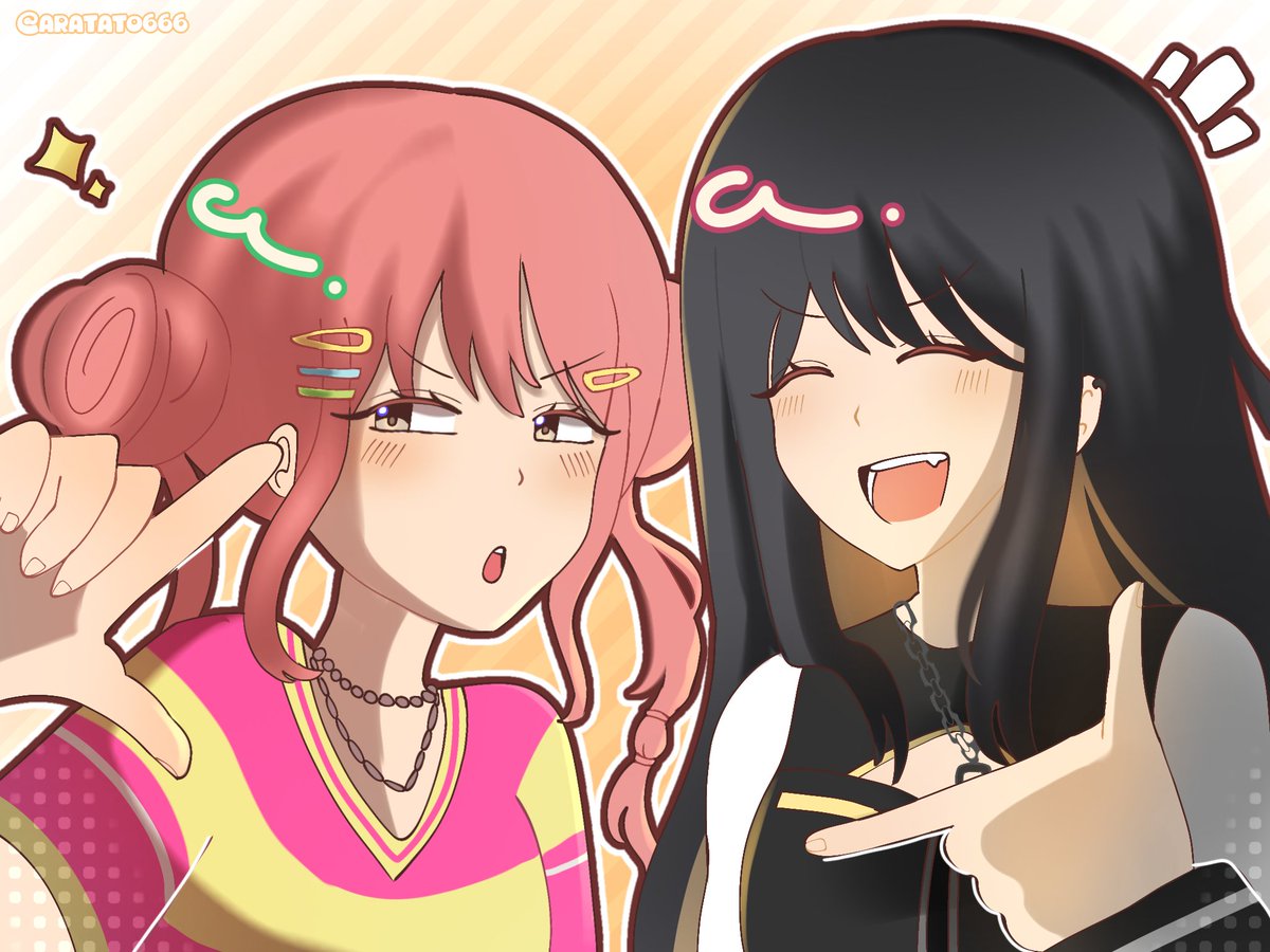 Aratato666's tweet photo. Chieri and Raika 🥁🎸
#bandoriart #IkkaDumbRock https://t.co/YRTyCvsRjD