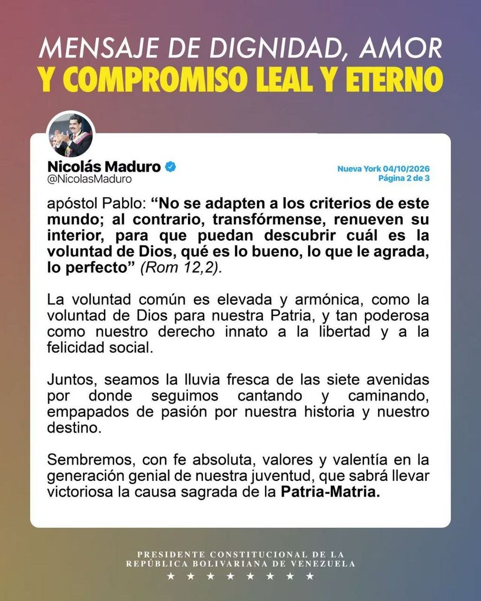 NicolasMaduro's tweet photo. Seguimos unidos, abrazando por siempre a quien nos despertó y nos formó para lo grande: el gran Comandante Presidente Hugo Chávez. https://t.co/Wl1u64c5Ch
